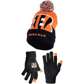 Ultra Game NFL Mens Womens Super Soft Winter Beanie Knit Hat with Extra Warm Touch Screen Gloves in Saudi Arabia