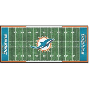 FANMATS 7357 Miami Dolphins Field Runner Rug - 30in. x 72in.