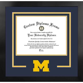 Campus Images NCAA Michigan Wolverines Unisex Spirit Diploma Manhattan Black Frame with Bonus Lithograph, Black, One Size