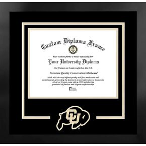 Campus Images NCAA Unisex Spirit Diploma Manhattan Black Frame with Bonus Lithograph (Value Savings $59)