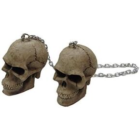 Skull Mirror Danglers Chains Awesome Race Accessory Zombie