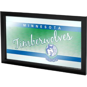 مرآة بشعار NBA Minnesota Timberwolves، مقاس واحد، أسود