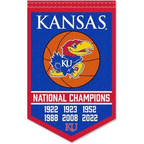 كانساس KU Jayhawks 6 مرة راية الأبطال الوطنيين لكرة السلة