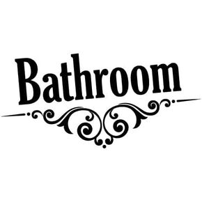 Smart Bathroom Door Sign Vinyl Sticker Home Decals Walls | Black | 8" inch | SD-772