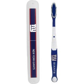 Siskiyou Sports NFL New York Giants Unisex Travel Set Toothbrush and Travel Case,White,One Size