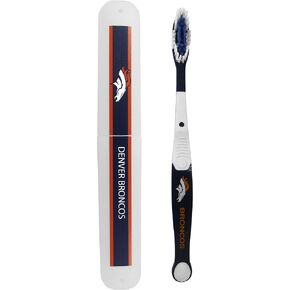 Siskiyou Sports NFL Denver Broncos Unisex Travel Set Toothbrush and Travel Case, White, One Size