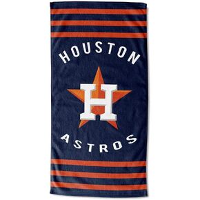 منشفة الشاطئ المخططة MLB Houston Astros من شركة Northwest Company، مقاس 30 × 60 بوصة، أزرق، 30 × 60 بوصة