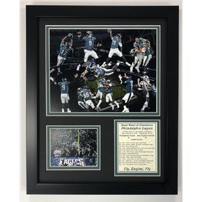 Legends Never Die Philadelphia Eagles Super Bowl 52 NFL Champions Collectible | Framed Photo Collage Wall Art Decor - 12"x15", (11856U)