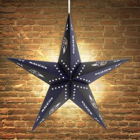 Littlearth Unisex-Adult NFL Baltimore Ravens Star Lantern, Team Color, One Size in Saudi Arabia