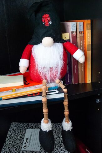Hanna's Handiworks Collegiate Plush Gnome Sitter with Beaded Dangle Legs Dorm Decoration- Ideal Gift for Students/Graduation/Alumni - Show Your NCAA Team Spirit in Saudi Arabia