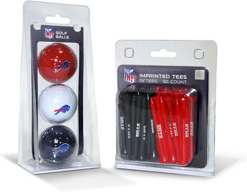Team Golf NFL Logo Imprinted Golf Balls (3 Count) & 2-3/4" Regulation Golf Tees (50 Count), Multi Colored in Saudi Arabia