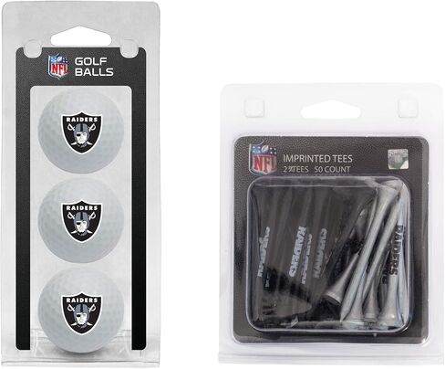 Team Golf NFL Logo Imprinted Golf Balls (3 Count) & 2-3/4" Regulation Golf Tees (50 Count), Multi Colored in Saudi Arabia