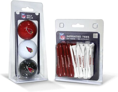 Team Golf NFL Logo Imprinted Golf Balls (3 Count) & 2-3/4" Regulation Golf Tees (50 Count), Multi Colored in Saudi Arabia