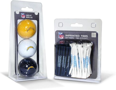 Team Golf NFL Logo Imprinted Golf Balls (3 Count) & 2-3/4" Regulation Golf Tees (50 Count), Multi Colored in Saudi Arabia