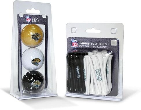 Team Golf NFL Logo Imprinted Golf Balls (3 Count) & 2-3/4" Regulation Golf Tees (50 Count), Multi Colored in Saudi Arabia