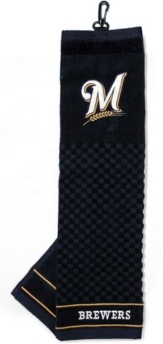 Team Golf MLB Embroidered Golf Towel, Checkered Scrubber Design, Embroidered Logo in Kuwait