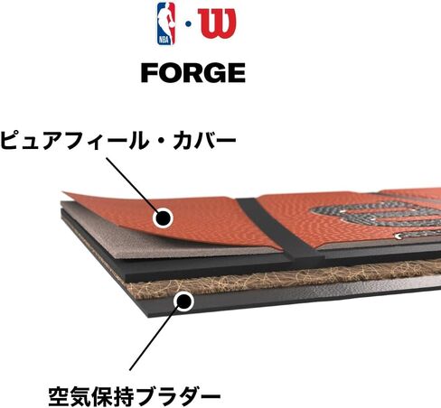 WILSON NBA Forge Series Indoor/Outdoor Basketball - Forge, Brown, Size 6-28.5" in Saudi Arabia