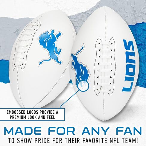 Franklin Sports NFL Autograph Football - Official Size White Panel Souvenir Football for Autographs + Signatures - NFL Team Fan Shop Memorabilia Football for Display in Saudi Arabia