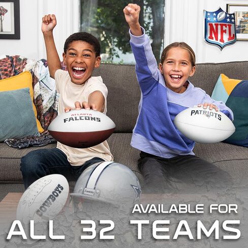 Franklin Sports NFL Autograph Football - Official Size White Panel Souvenir Football for Autographs + Signatures - NFL Team Fan Shop Memorabilia Football for Display in Saudi Arabia