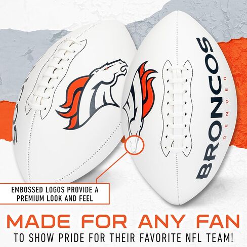 Franklin Sports NFL Autograph Football - Official Size White Panel Souvenir Football for Autographs + Signatures - NFL Team Fan Shop Memorabilia Football for Display in Saudi Arabia