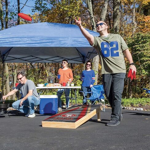 NFL Pro Football 2' x 4' Wood Direct Print Tournament Cornhole Set by Wild Sports, Comes with 8 Bean Bags - Perfect for Tailgate, Outdoor, Backyard in Kuwait