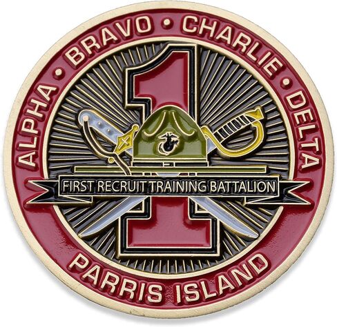 عملة تحدي كتيبة تدريب المجندين الأولى من USMC - جزيرة 1st BN Parris - عملات عسكرية لتدريب مشاة البحرية - صممها مشاة البحرية لمشاة البحرية - مرخصة رسميًا in Kuwait