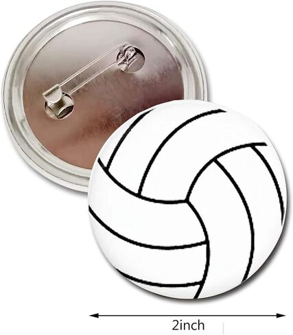 40 Pack 2 Inch Volleyball Pinkback Buttons Pins for Volleyball Player Team Gifts, Volleyball Party Favors, Student Reward in Kuwait