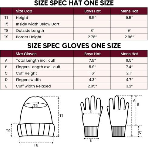 Ultra Game NFL Mens Womens Super Soft Winter Beanie Knit Hat with Extra Warm Touch Screen Gloves in Saudi Arabia