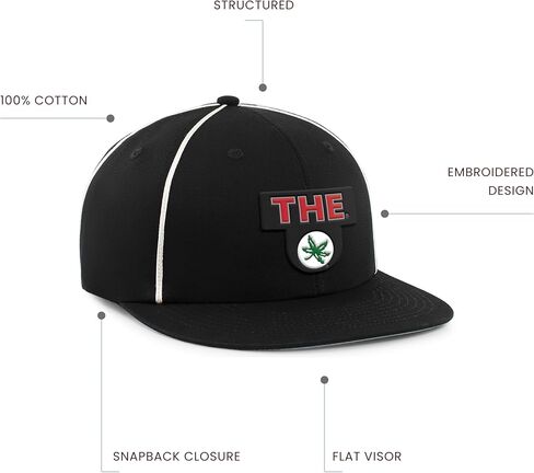 Pacific Headwear NCAA Collegiate Flatbill Cap-Team Logo Baseball Hat for Fans in Saudi Arabia