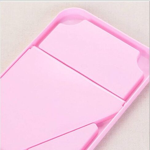 مكياج XPXKJ للطاولة، مرآة مكياج قابلة للطي لسطح المكتب، مرآة ديكور غرفة كوكيت (طي مربع، وردي) in Kuwait