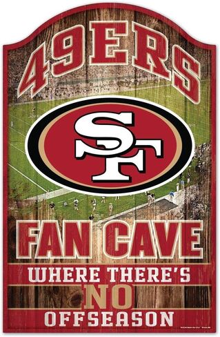 San Francisco 49ers Fan Cave Wood Sign in Kuwait