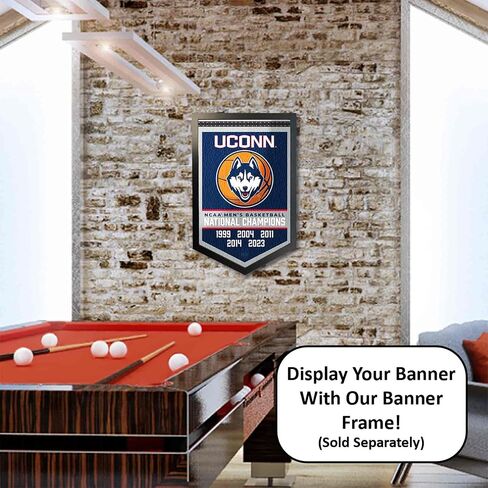 Connecticut Huskies UCONN 5 Time 5x Basketball National Champions Banner in Saudi Arabia