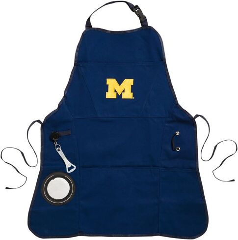 Team Sports America University of Michigan Grilling Apron | Bottle Opener and Insulated Beverage Holder | Adjustable Straps in Saudi Arabia