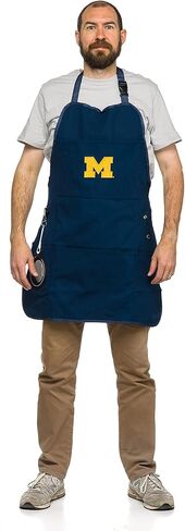 Team Sports America University of Michigan Grilling Apron | Bottle Opener and Insulated Beverage Holder | Adjustable Straps in Saudi Arabia