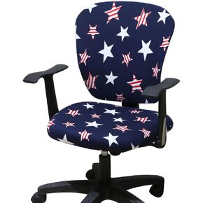 VIOKKO Office Chair Covers Stretchable Split 2 Piece Stretch Printing Office Desk Chair Cover Washable Swivel Chair Covers Universal Chair Protectors Covers (Heart)