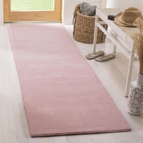 SAFAVIEH Himalaya Collection Runner Rug - 2'3" x 8', Light Pink, Handmade Wool, Ideal for High Traffic Areas in Living Room, Bedroom (HIM311E)