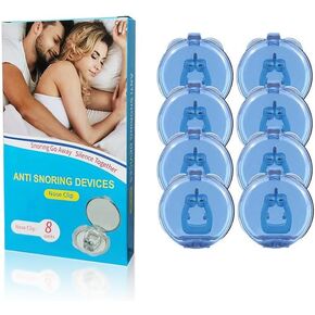 8-Pack Anti Snoring Nose Clips - Magnetic Silicone Snore Stopper for Men & Women | Comfortable & Reusable Anti-Snore Device | Sleep Aid with Hygiene Case in Kuwait