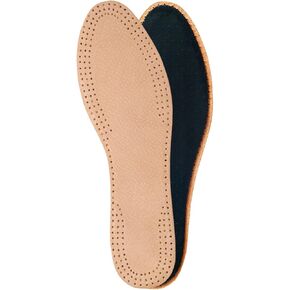 Natural Leather Insoles for Men with Activated Carbon Underlayer, Inserts, Replacement Shoes, Boots (Men / 7 US / 40 EUR)