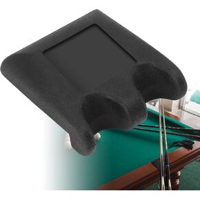 Estink Pool Cue Holder, Black 2 Holes Cue Pool Stick Holder Prevent Slip Small Portable Heavy Duty Base Plastic Pool Cue Rest for Billiard Pool Table Cue Stick Claw Rack Accessory