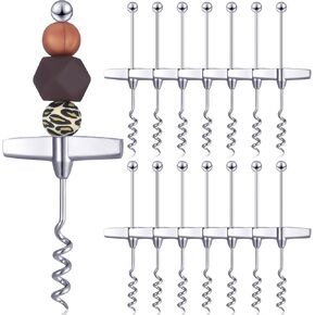 15 Pcs Travel Corkscrew Wine Bottle Opener Beadable Wine Cork Remover for Bar Restaurant Kitchen Beverage Gifts