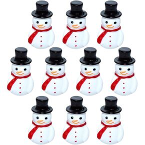 MAGICLULU 10pcs Mini Christmas Resin Snowman Microscopic Snowman Resin Ornament Miniature Christmas Snowman Figurines for Dollhouse Desktop Decoration (Black)