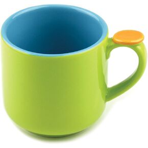 Omniware Hemisphere Mug with Thumb Rest, Green/Aqua