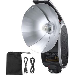 GODOX Lux Senior Retro Camera Flash Replacement for Canon Nikon Sony Fujifilm Olympus Hot-Shoe Cameras GN14 Color Temperature 6000K Auto & Manual Flash Modes 1/1-1/64 Flash Power 28mm Focal Length