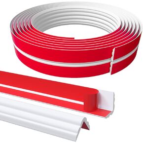 Flexible Inside & Outside Corner Trim Moulding, 1.6in x 20ft Peel and Stick Wall Molding Trim, Wall Corner Protector, Self Adhesive Corner Guards & Caulk Strip for Wall Edge Corner