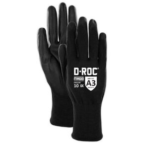 MAGID D-ROC 18-Gauge ANSI Level A3 Cut-Resistant Gloves, 1 Pair, Size 6/XS, Hi-Vis Orange, DXG22