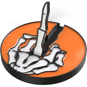 Ultimate Orange Bone Skeleton Middle Finger Golf Ball Marker with Magnetic Hat Clip | Alignment Ball Mark, Funny Golf Accessories - Great Gift for Golf Lovers Golf Cap Premium Gifts - Golf Enthusiasts