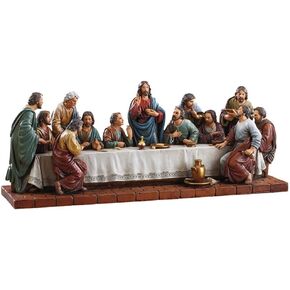 Christian Home Décor Hand-Painted Michael Adams Figurine, 15-Inch, Last Supper