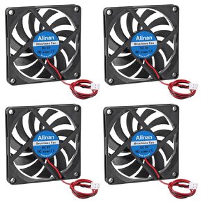 Alinan 4pcs 8010 5V Fan 80x80x10mm 2-pin Sleeve Bearing Brushless DC Cooling Fan 3D Printer Cooling Fan Computer Fan