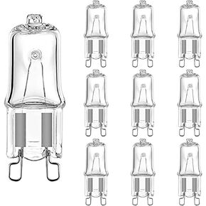 G9 Halogen Bulb 20W T4 JD Type Bulb 120 Volt Xenon Lamp G9 Base Bi Pin Halogen House Hold Light for Under Cabinet Light Pendant Accent Microwave Light 2700K Warm White Crystal Clear Pack of 10