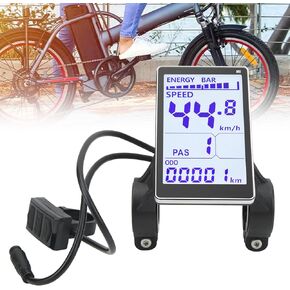 EBike LCD Display, M5 Electric Bike LCD Panel Screen, E Bike Display Meter Controller, E Scooter LCD Panel Screen Suitable for Electric Bike Handles 31.8 22.2mm (5 Pin 24V 36V 48V 60V)